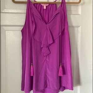 LILLY PULITZER size L fuschia dress tank top.